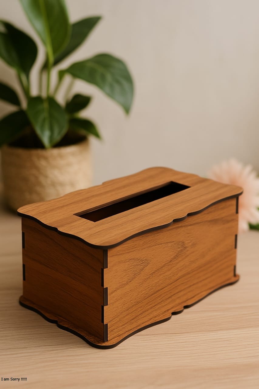 جا دستمال کاغذی چوبی طرح رویال