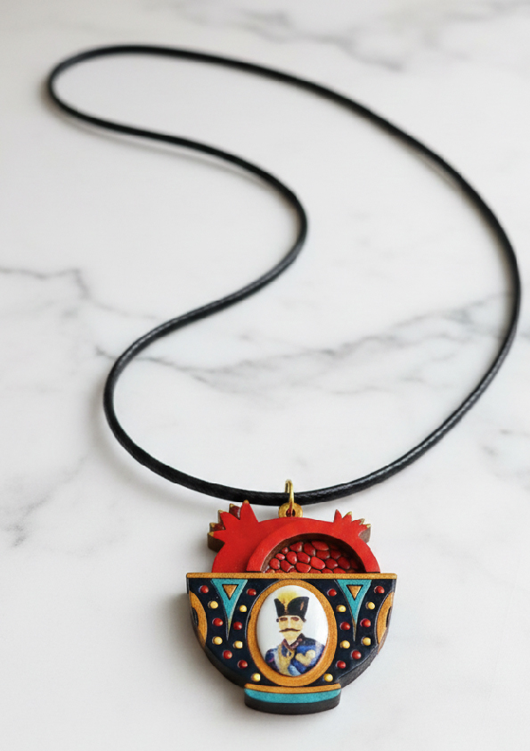 گردنبند یلدایی – طرح انار و کاسه ناصرالدین شاه